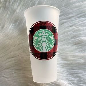 Buffalo plaid cup
